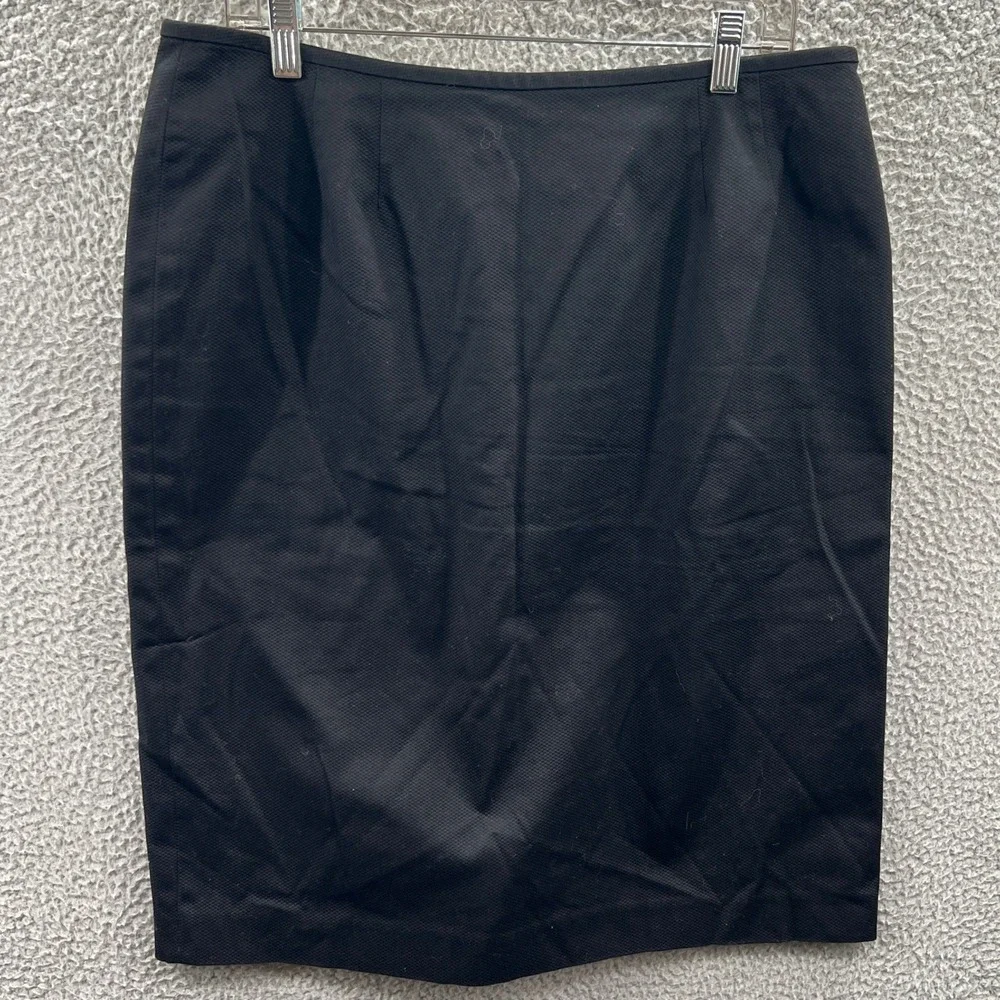 Women Pencil Skirt 14 Textured Stretch Career Office Business Classic Modest Zip
